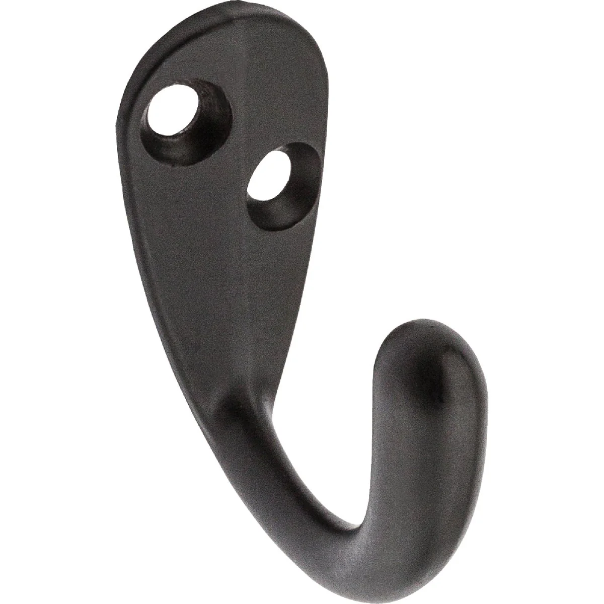 Solid National Oil Rub Bronze Single Clothes Wardrobe Hook 2 per Card Elite
