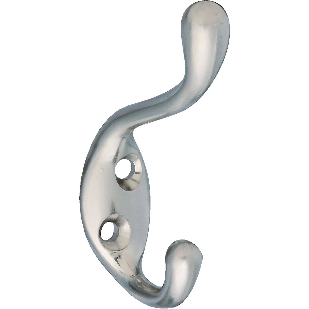 Professional National Heavy-Duty Satin Nickel Coat and Hat Wardrobe Hook Convenient