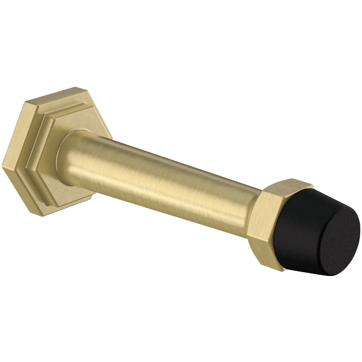 Professional National Hardware 3 In. Brushed Gold Powell Door Stop Certified
