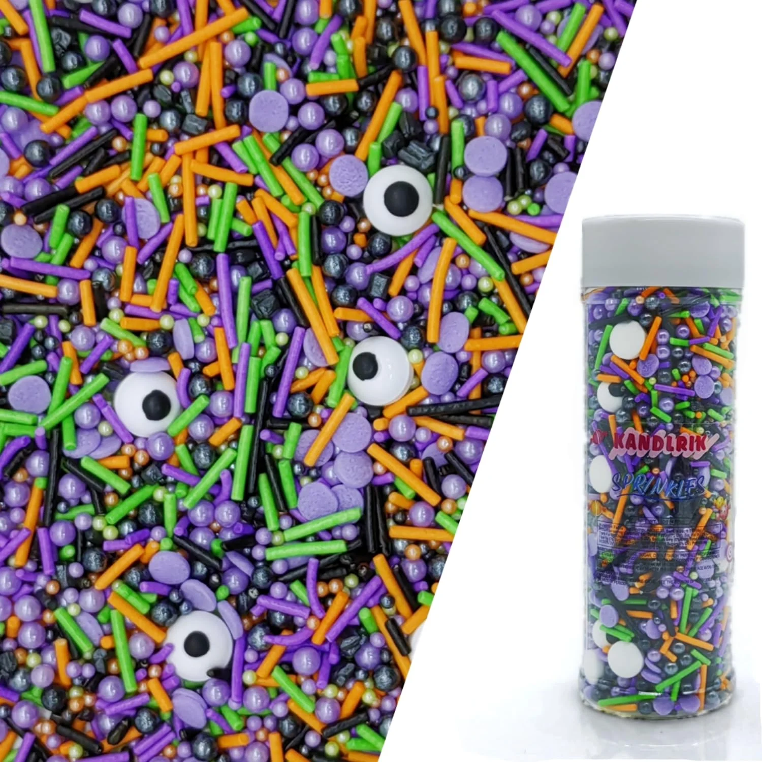 Verified Halloween Sprinkles Monster Theme Eyes Cake Decorations Topper Edible Themed Sprinkles For Cookie Decorating Chocolate Desserts Cupcakes Ice Cream 4.58OZ Reusable