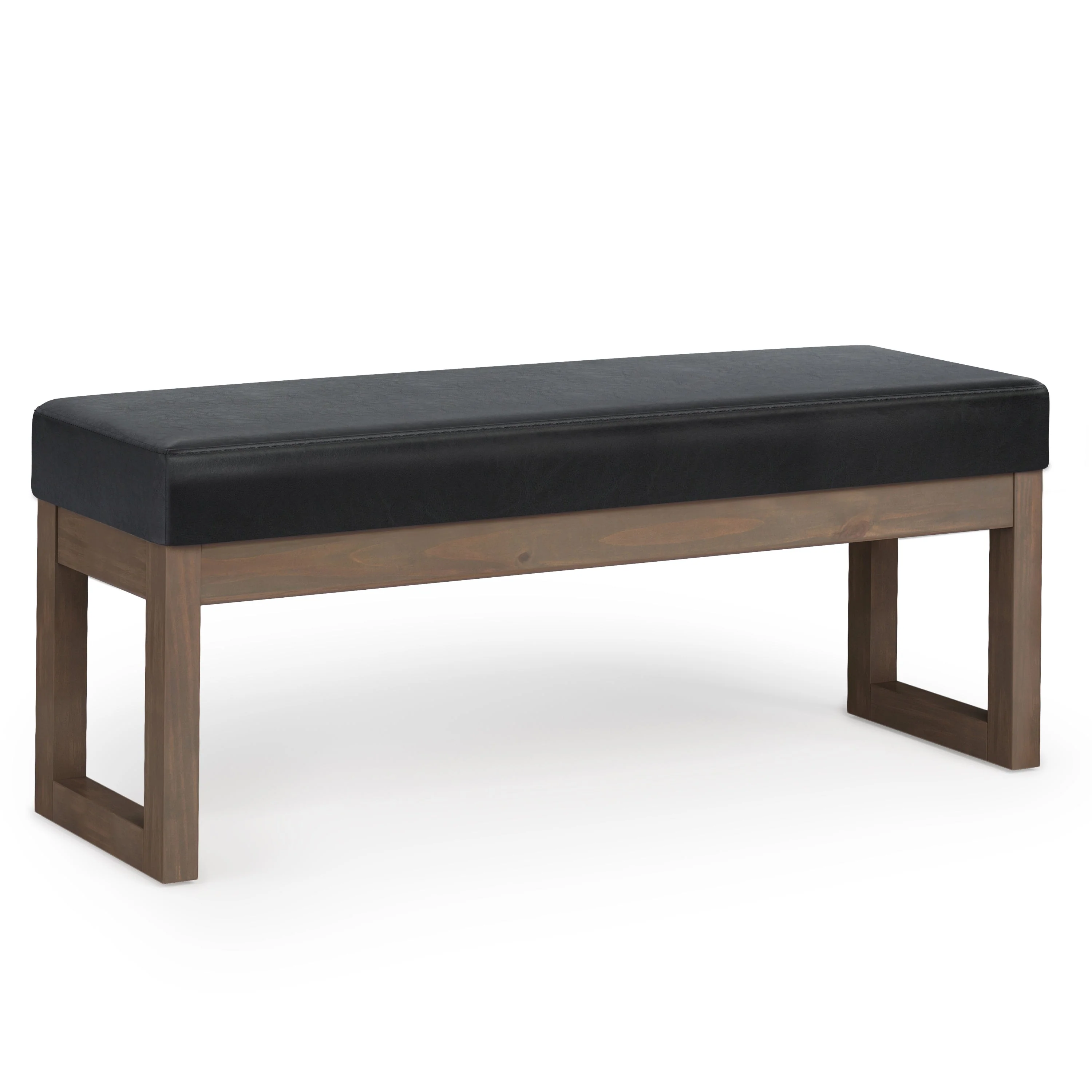 Smart Milltown Large Ottoman Bench - Midnight Black Green