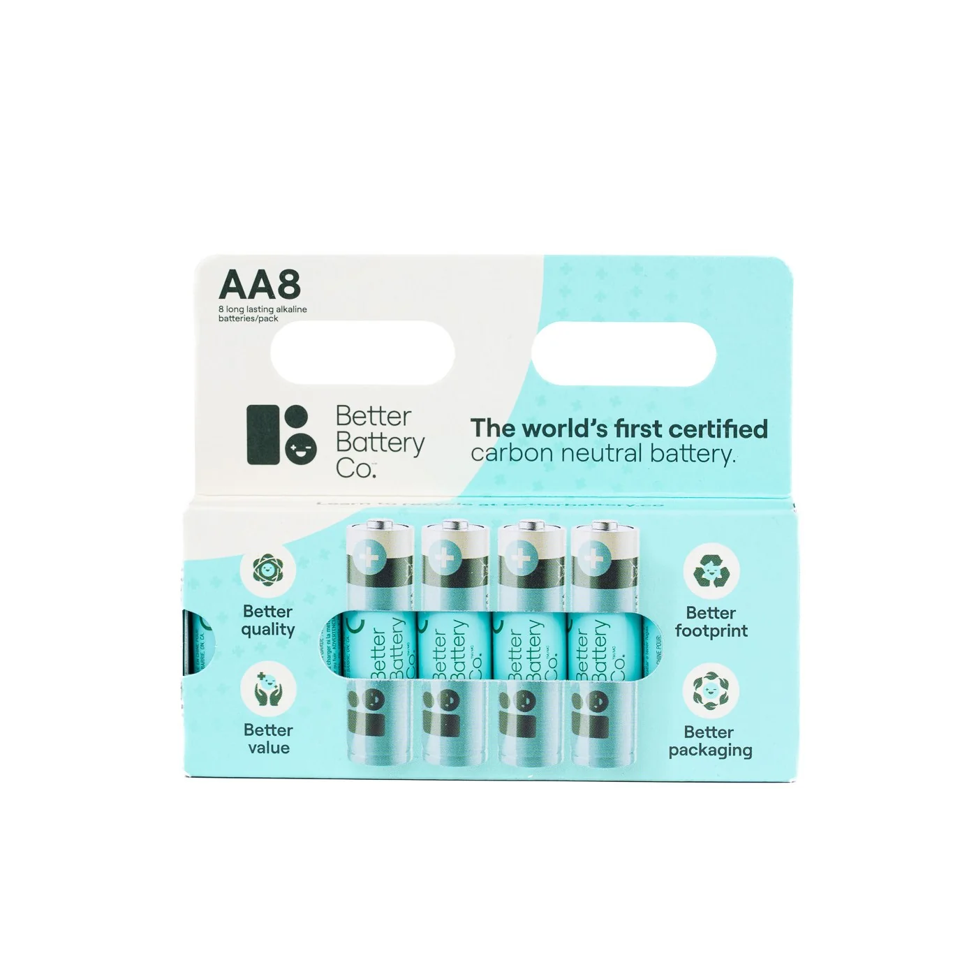 Trendy Better Battery Co AA Alkaline Batteries - Zero-Waste Carbon-Neutral Artisan