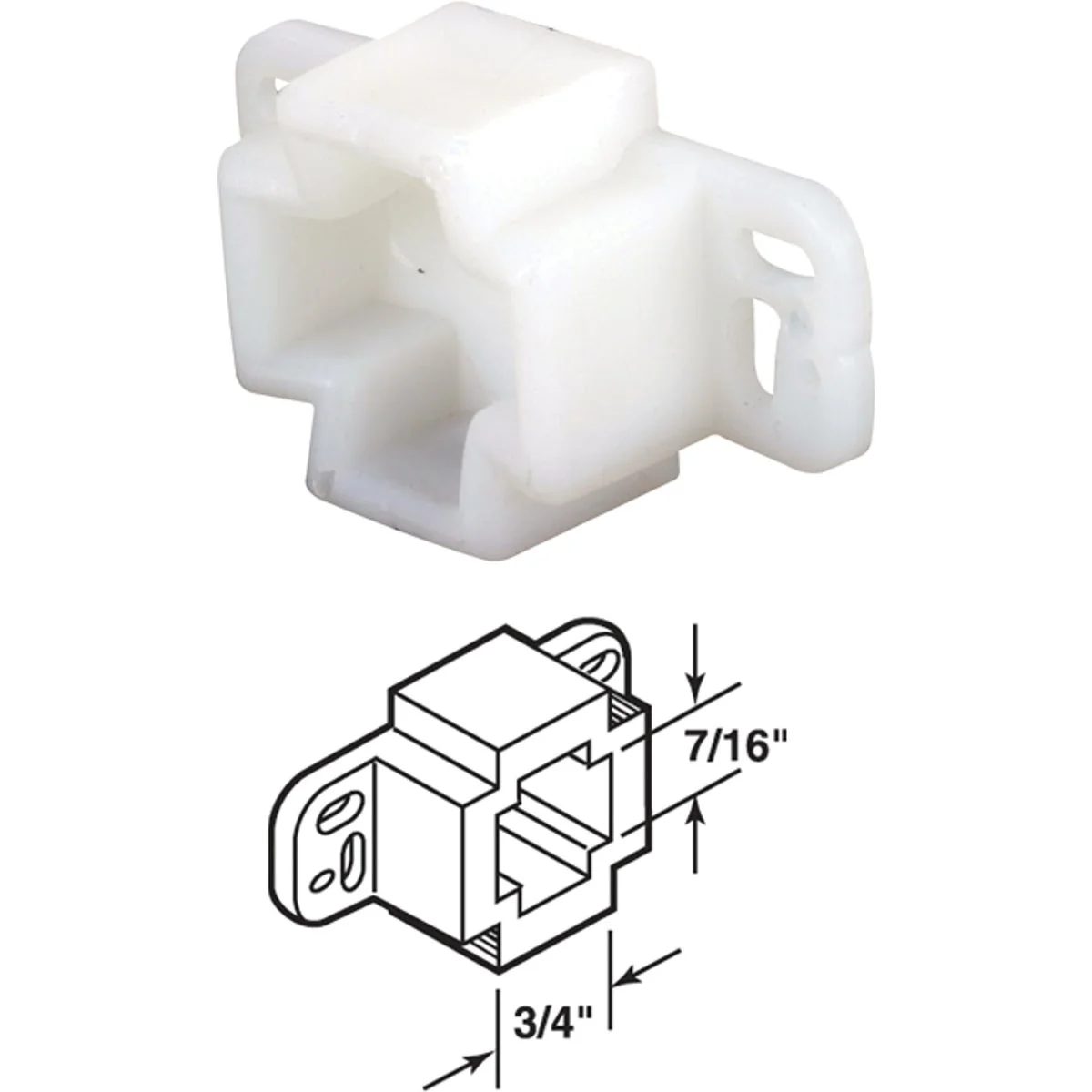 Genuine Prime-Line Nylon White Track Socket 2-Pack Top-Quality