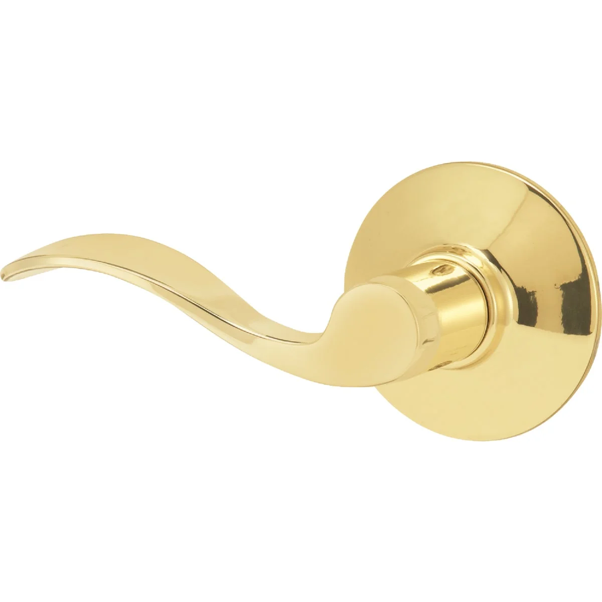 Enhanced Schlage Bright Brass Accent Passage Door Lever Casual