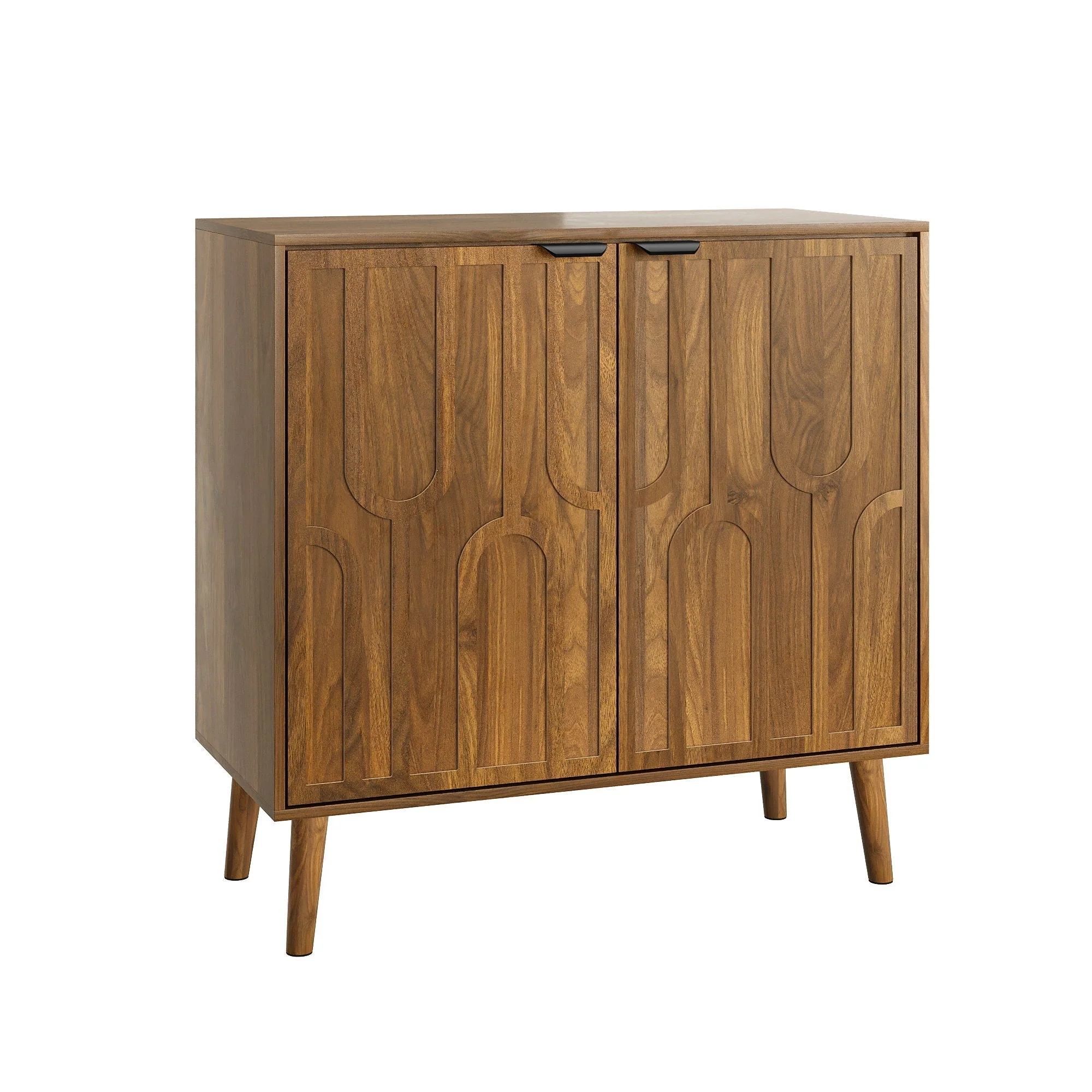 Proven Farmhouse Style Sideboard Buffet Cabinet With Storage Bar Cabinet - Walnut Original