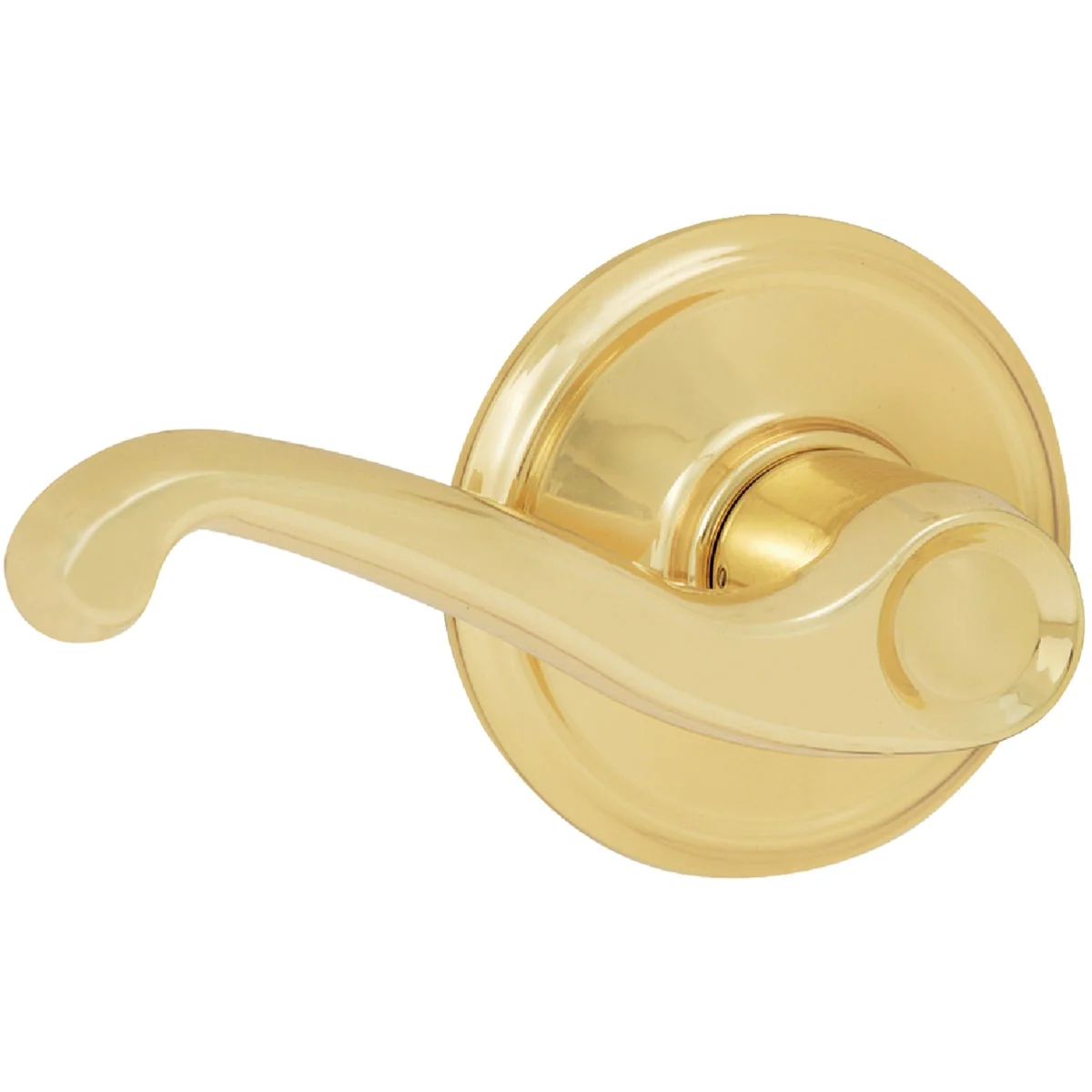 Modern Schlage Bright Brass Flair Passage Door Lever Eco-Friendly