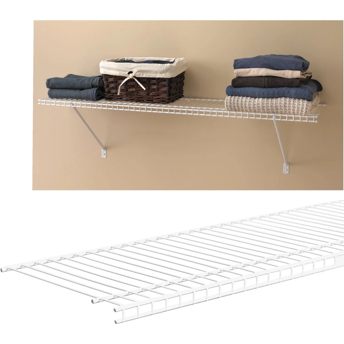 Next-Generation ClosetMaid SuperSlide 6 Ft. W. x 12 In. D. Ventilated Closet Shelf White Outstanding