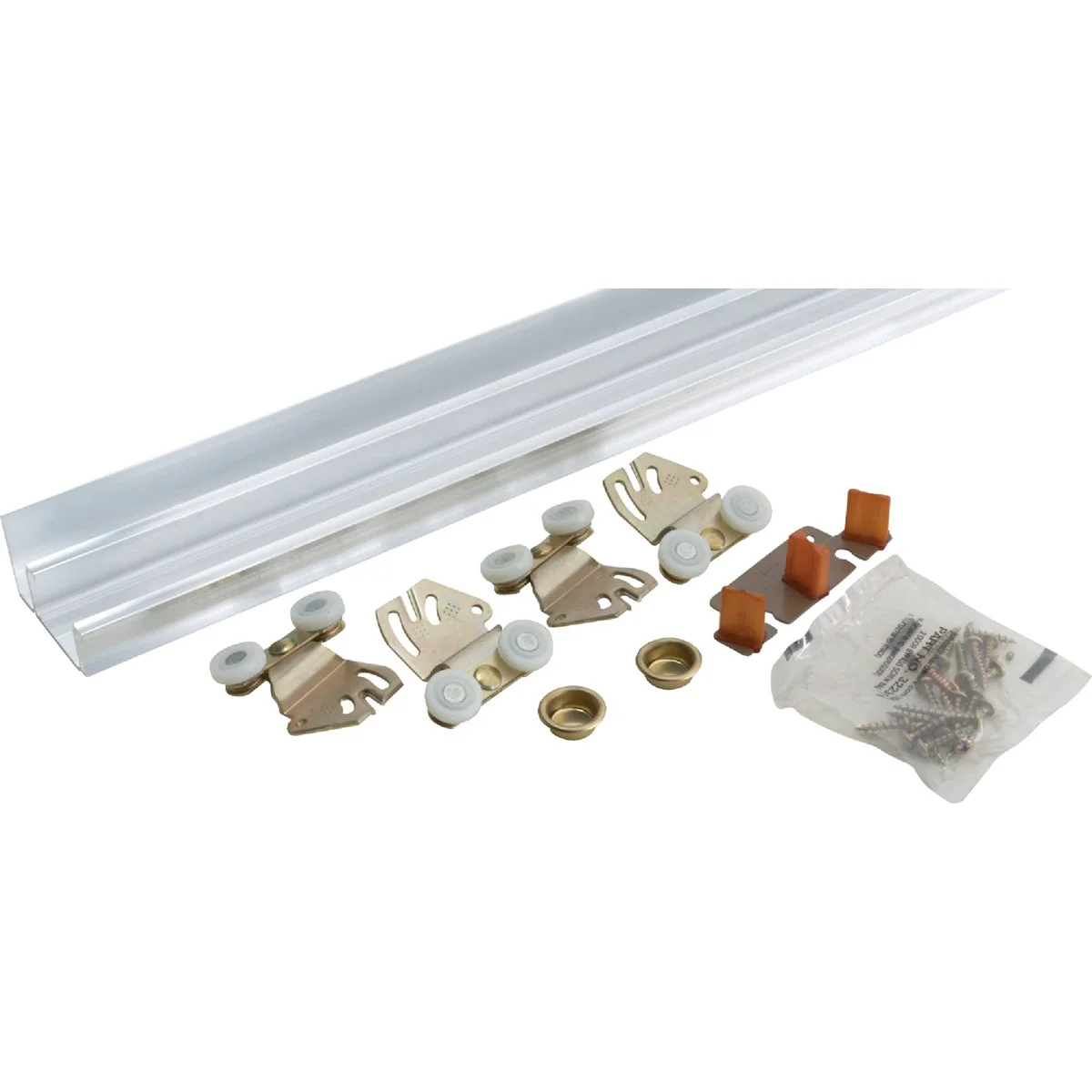 Reusable Johnson Hardware 48 In. Double Wheel Sliding Door Hardware Original