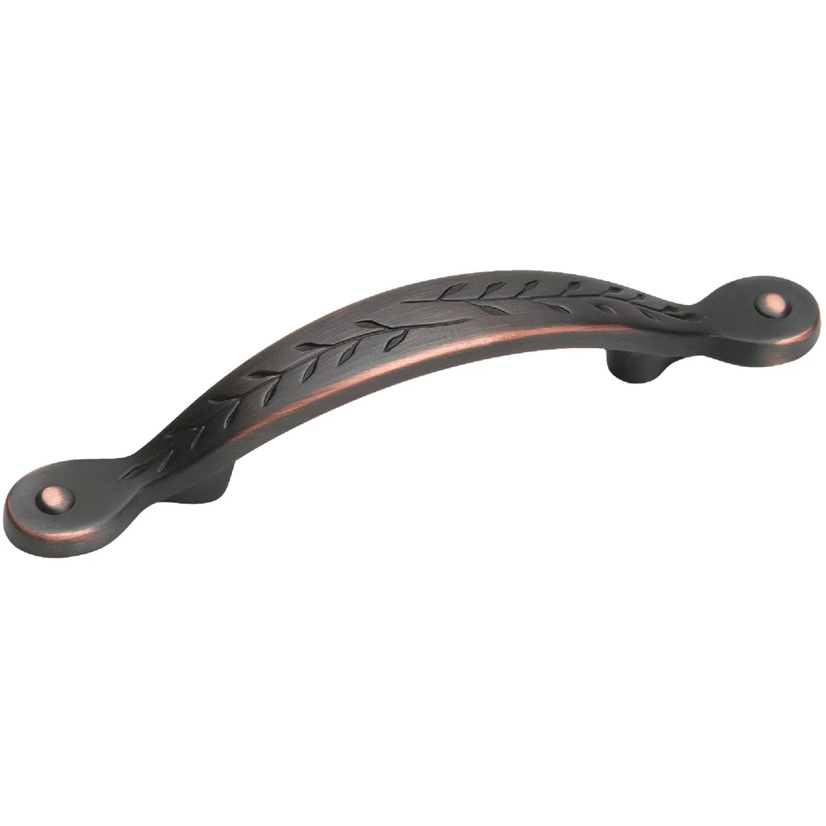 Contemporary Amerock Nature's Spendor Oil Rubbed Bronze 3 In. Leaf Cabinet Pull Functional