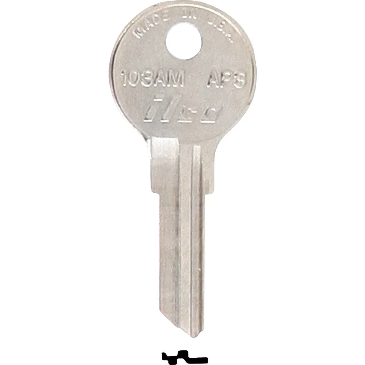Secure ILCO APS Nickel Plated File Cabinet Key AP3 10-Pack Superior