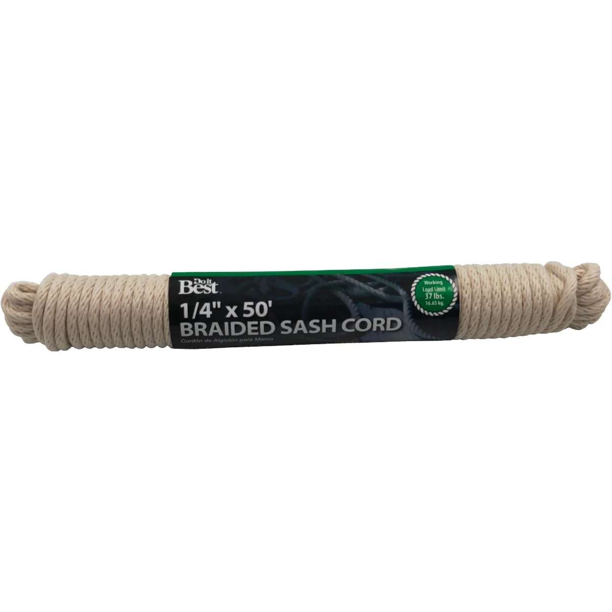 Recyclable Do it 1 4 In. x 50 Ft. White Solid Braided Cotton Sash Cord Professional