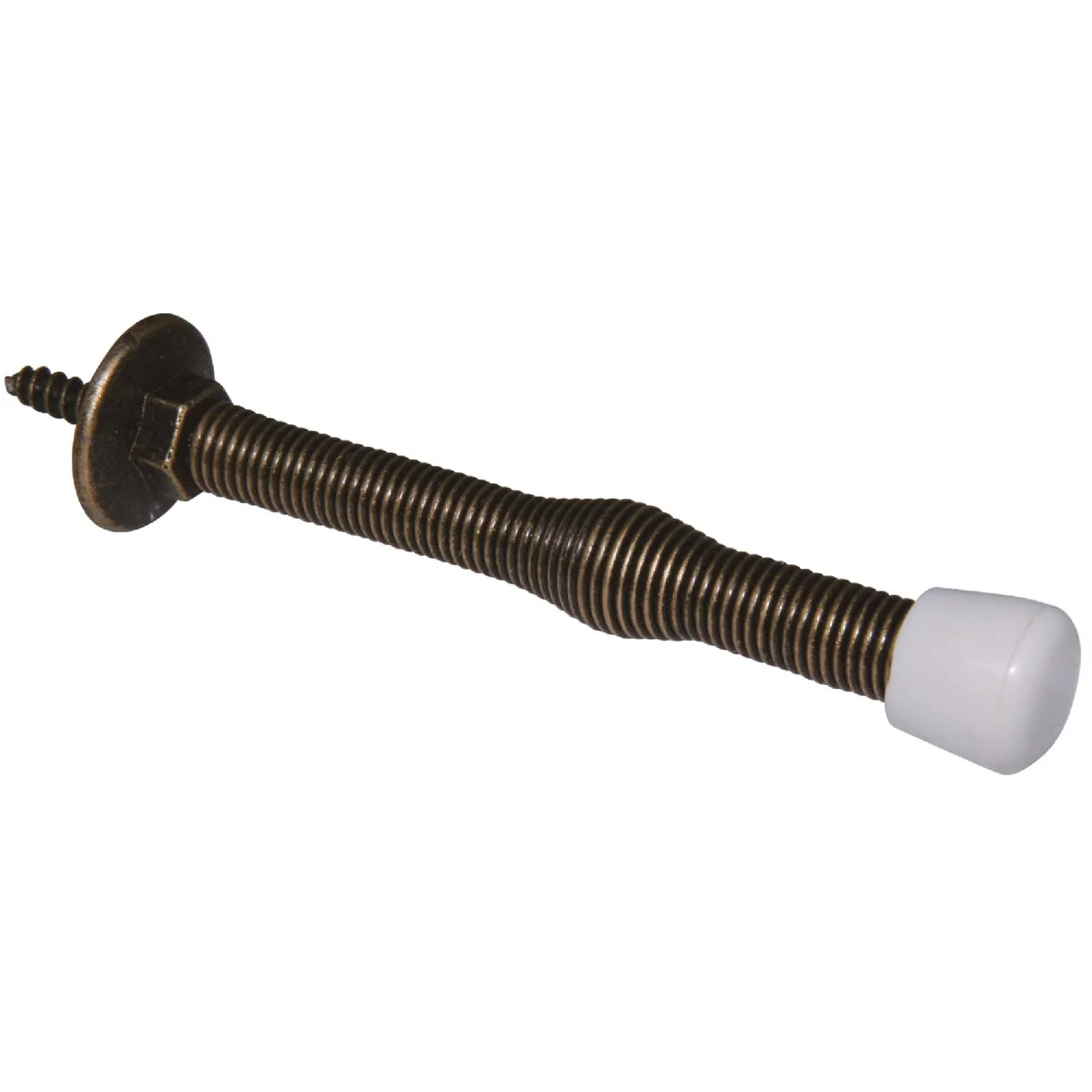 Flexible Ultra Hardware 3 In. Oil Rubbed Bronze Plastic Tip Spring Door Stop Verified