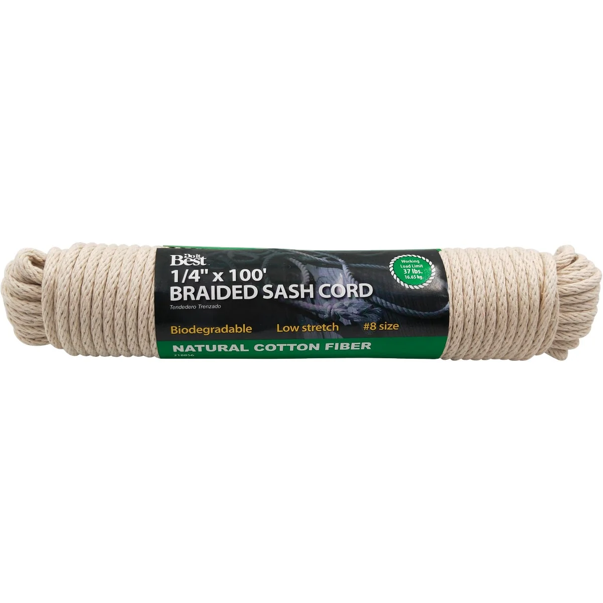 Artisan Do it 1 4 In. x 100 Ft. White Solid Braided Cotton Sash Cord Functional