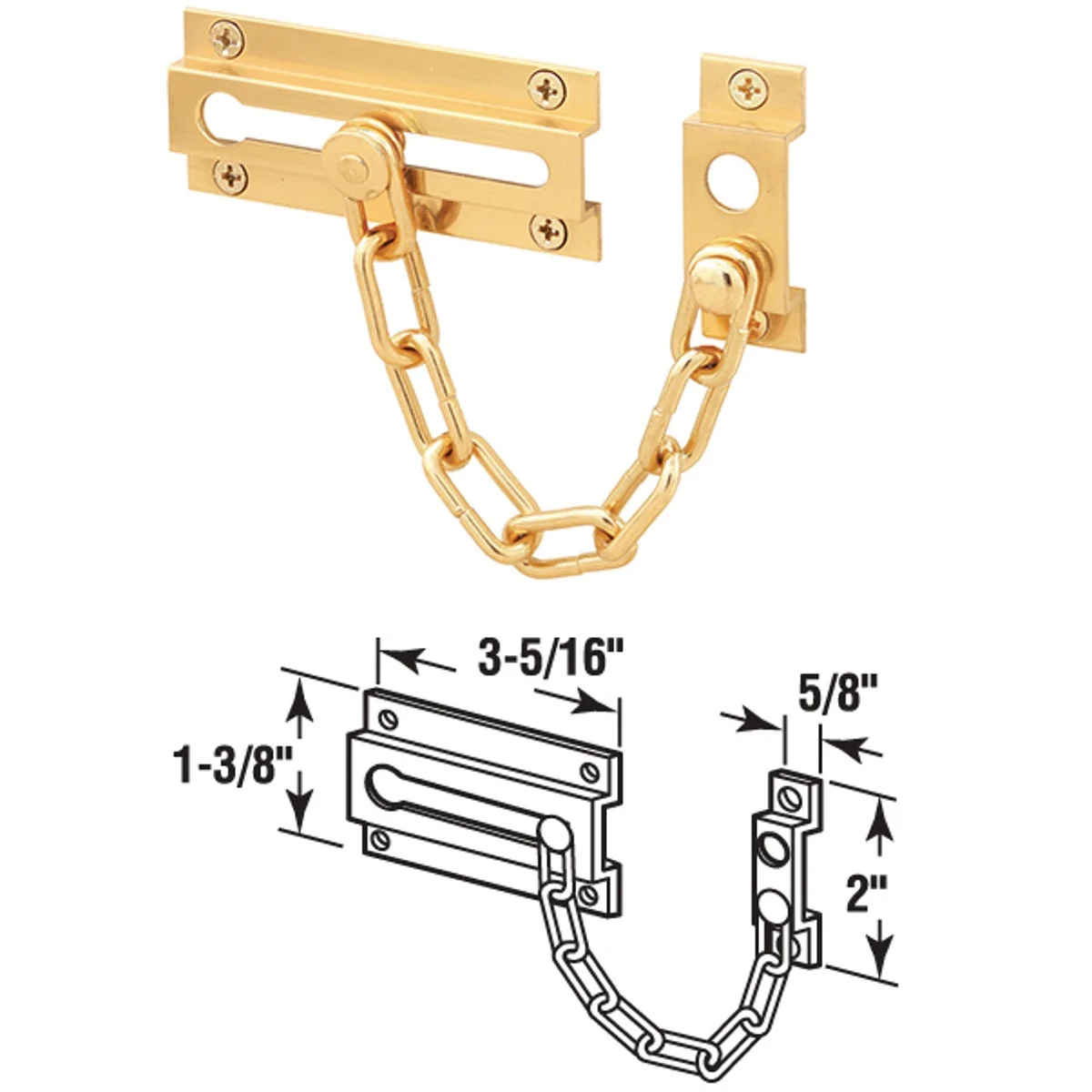 Organic Defender Security Brass Chain Door Guard Exceptional