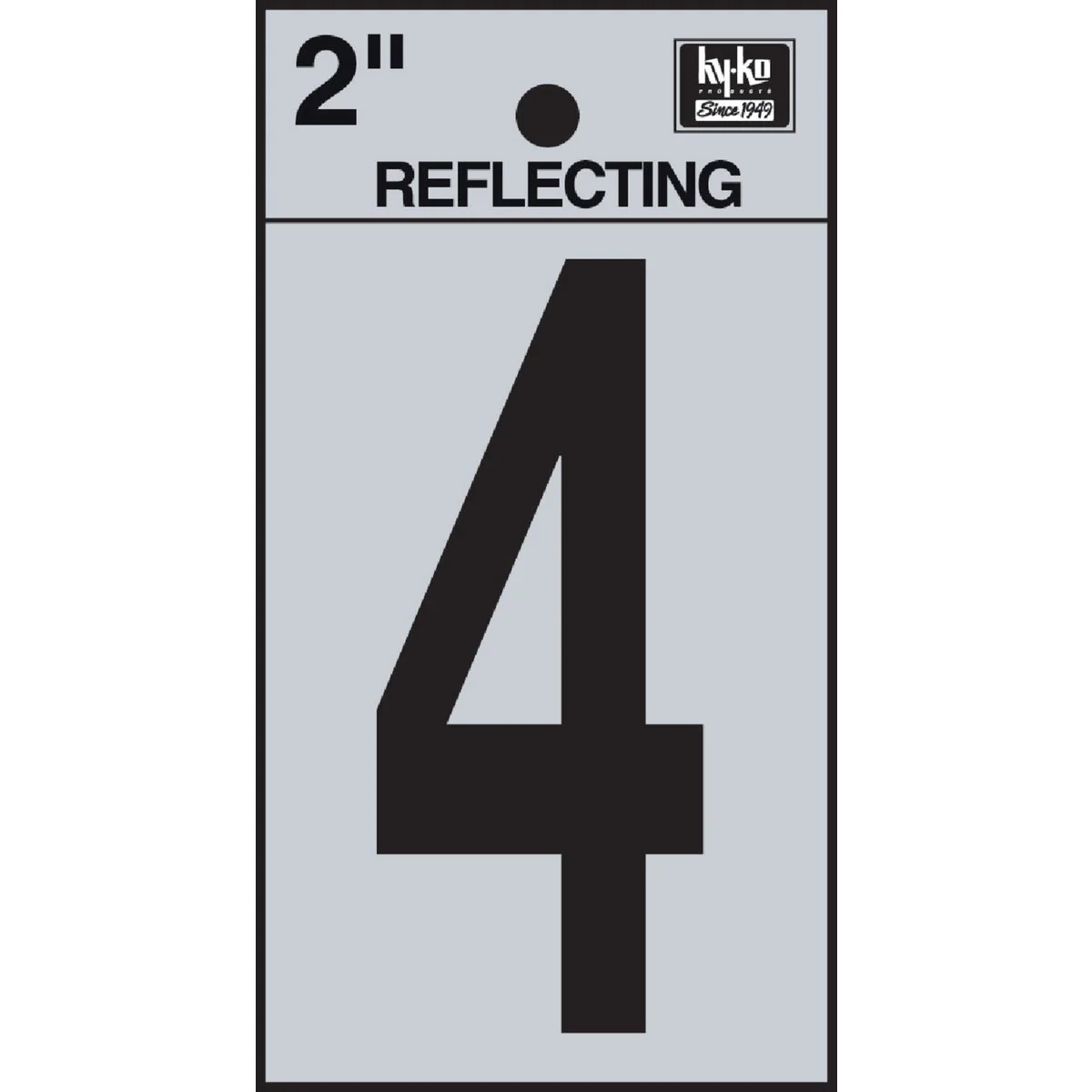 Solid Hy-Ko Vinyl 2 In. Reflective Adhesive Number Four Green