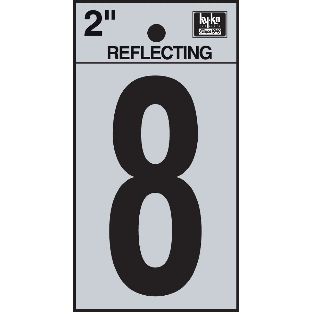 Verified Hy-Ko Vinyl 2 In. Reflective Adhesive Number Eight Reliable