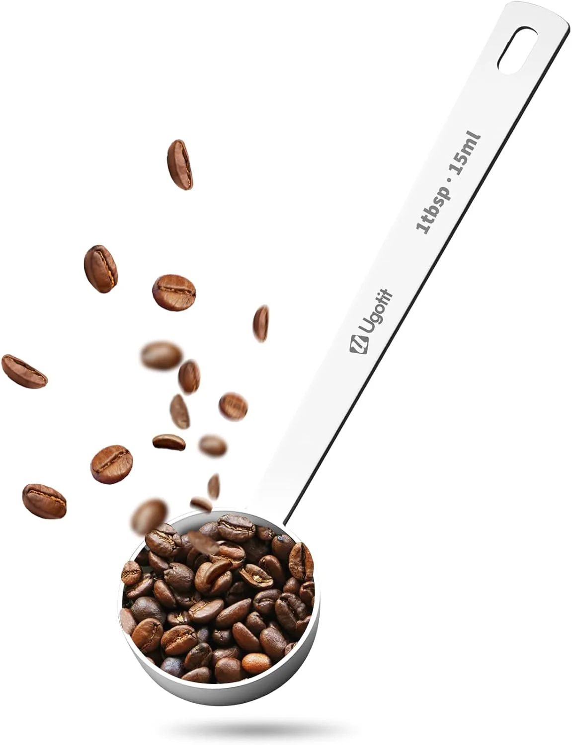 Easy-to-Use Coffee Scoop 1 Tbsp Long Handled 304 Stainless Steel Measuring Spoon for Coffee Tea Baking 15ml Precision Scoop Dishwasher Safe Elegant