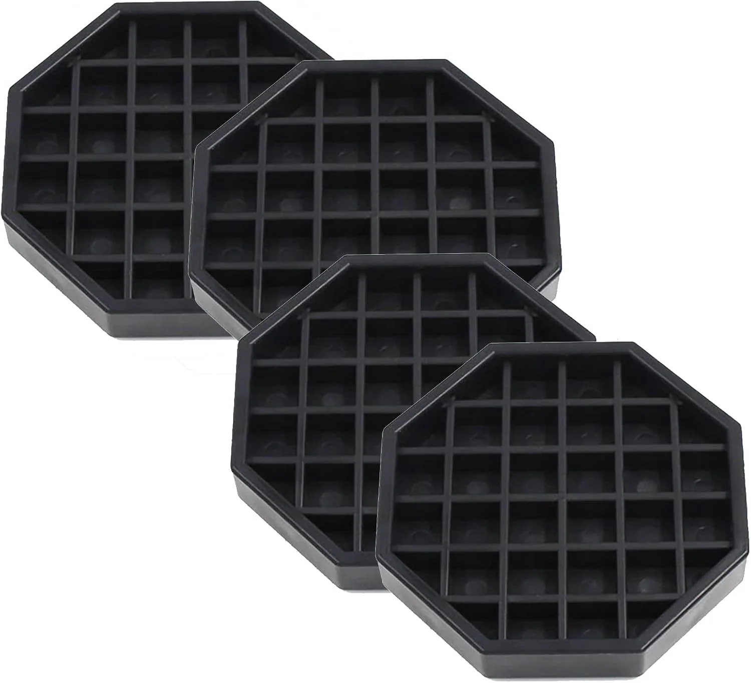 Next-Generation Octagon Coffee Drip Tray by Hard Black Plastic for Coffee Countertop Drip Tray for Drink Dispenser 4 - 4 Pcs Clean