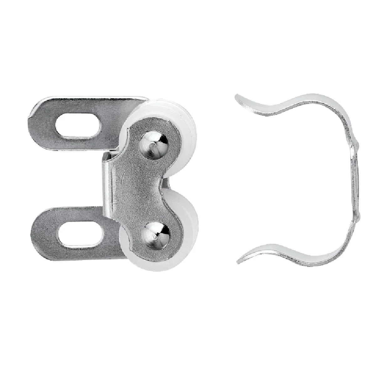 Traditional Amerock Nickel Plated Double Roller Catch Stylish