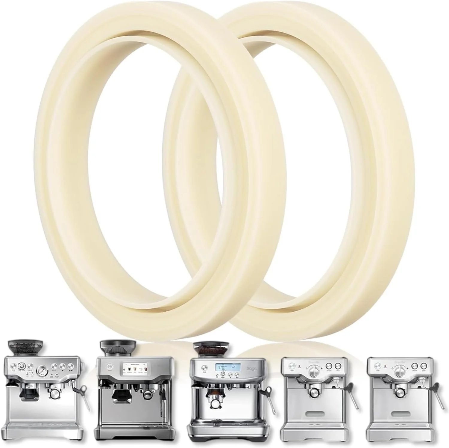 Certified 54MM Silicone Steam Ring 2PCS，Brevilles Gasket for Breville Espresso Machine Parts Breville Espresso Machine Accessories Premium Material