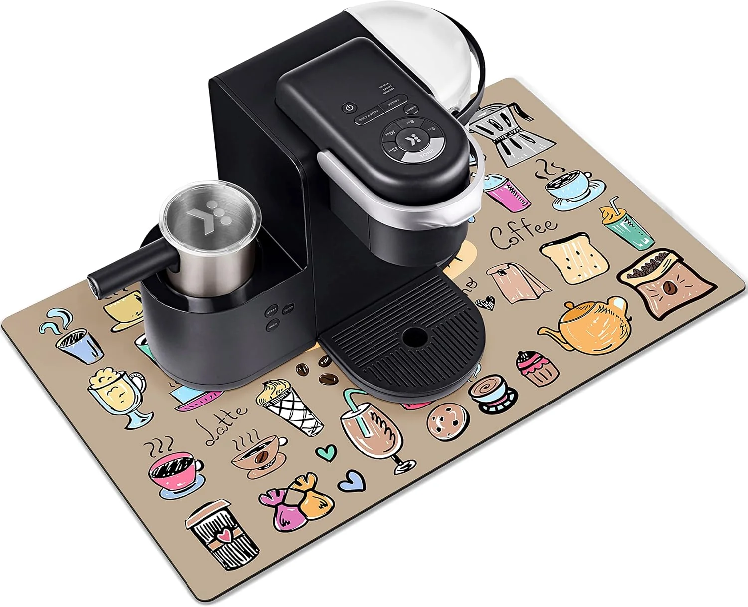 Optimized Drip Tray for Coffee Maker Coffee Pot Mat for Countertops Coffee Dish Drying Mat for Kitchen Counter Decor Traditional