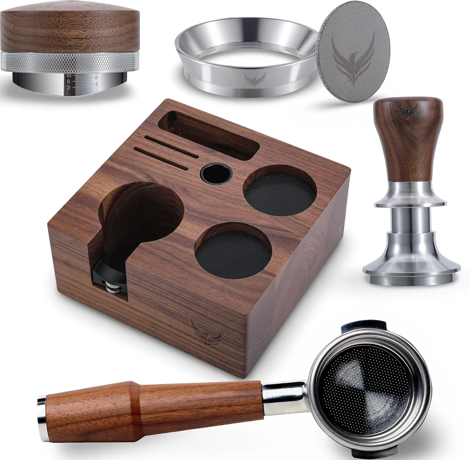 High-Quality 58mm Rocket Accessories Kit – E61 Bottomless Portafilter Espresso Tamper Distributor Tamping Station Environmentally Friendly