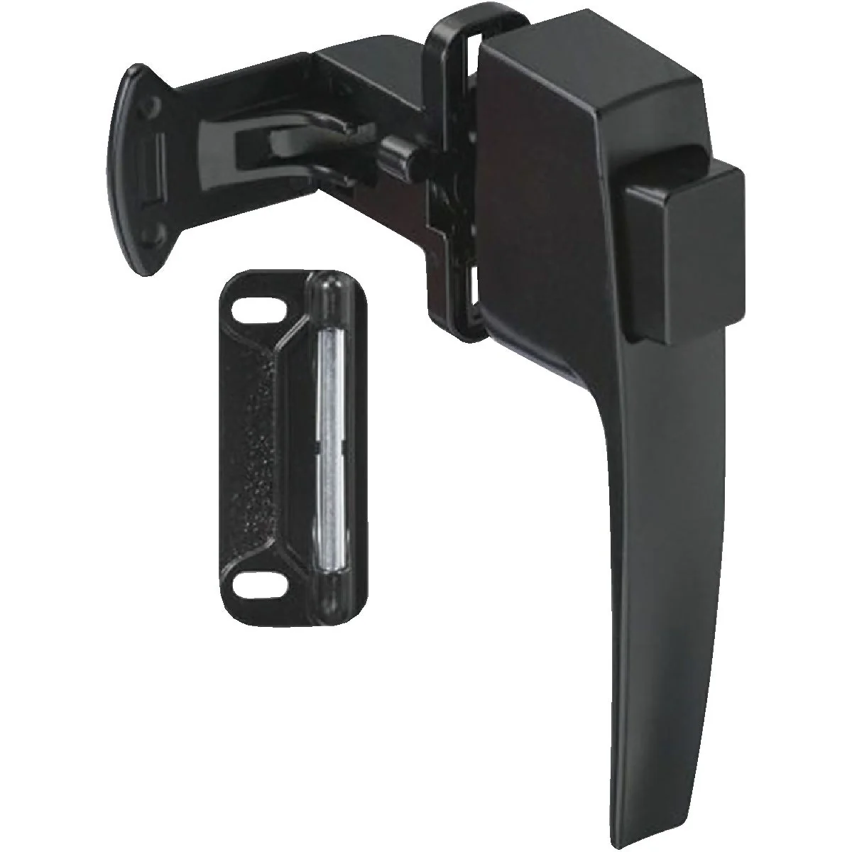 Breathable National Black Push Button Latch with 1-3 4 In. Hole Spacing High-Grade