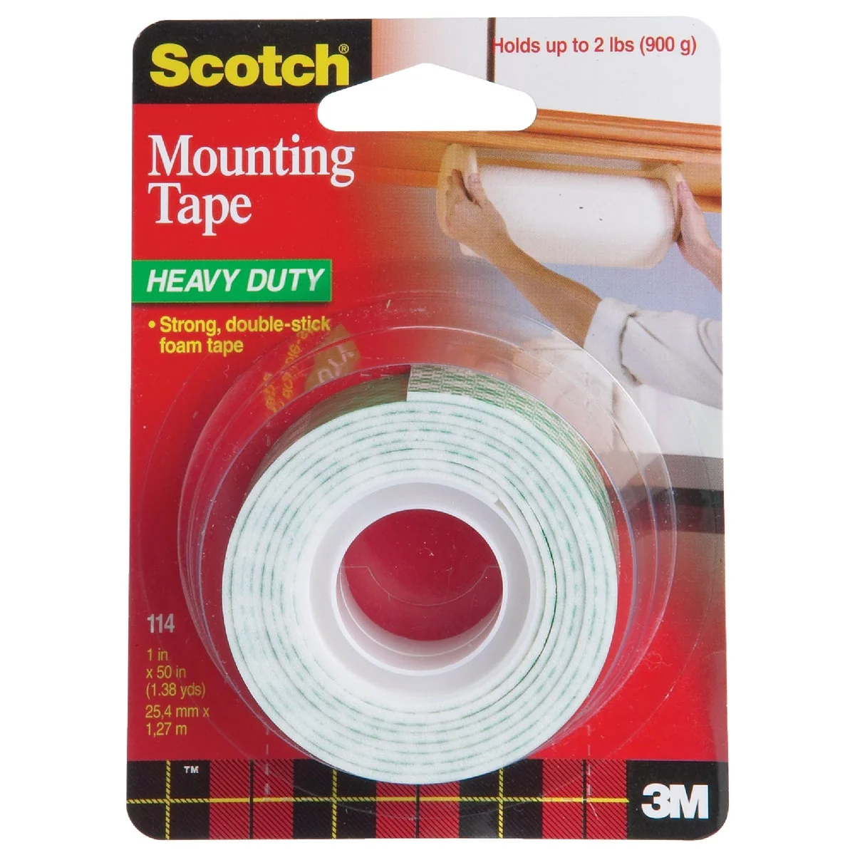 Reusable 3M Scotch 1 In. x 55 In. Indoor Double-Sided Mounting Tape 5 Lb. Capacity Expertly Made