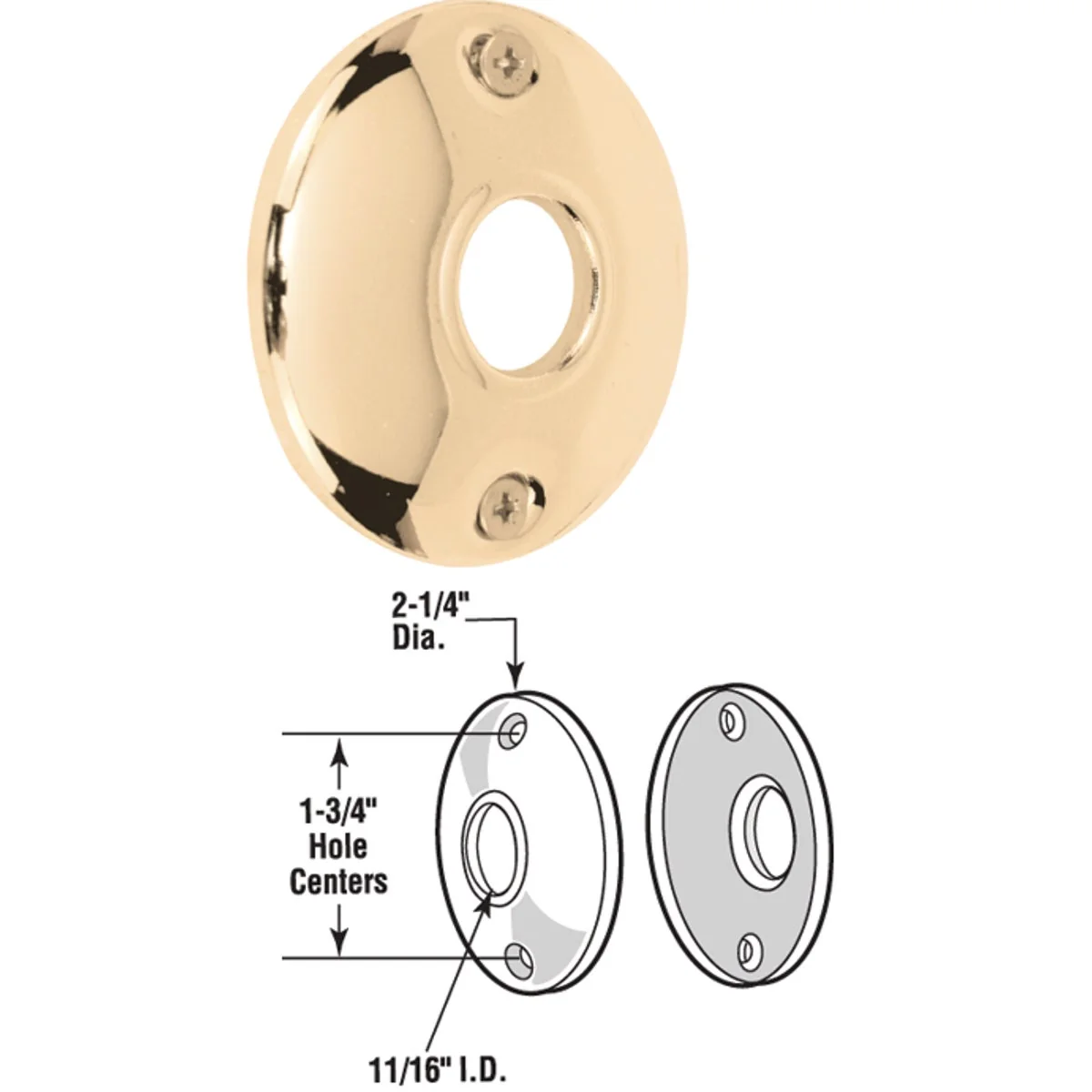 Comfortable Defender Security 2-1 4 In. Door Knob Rose Flexible