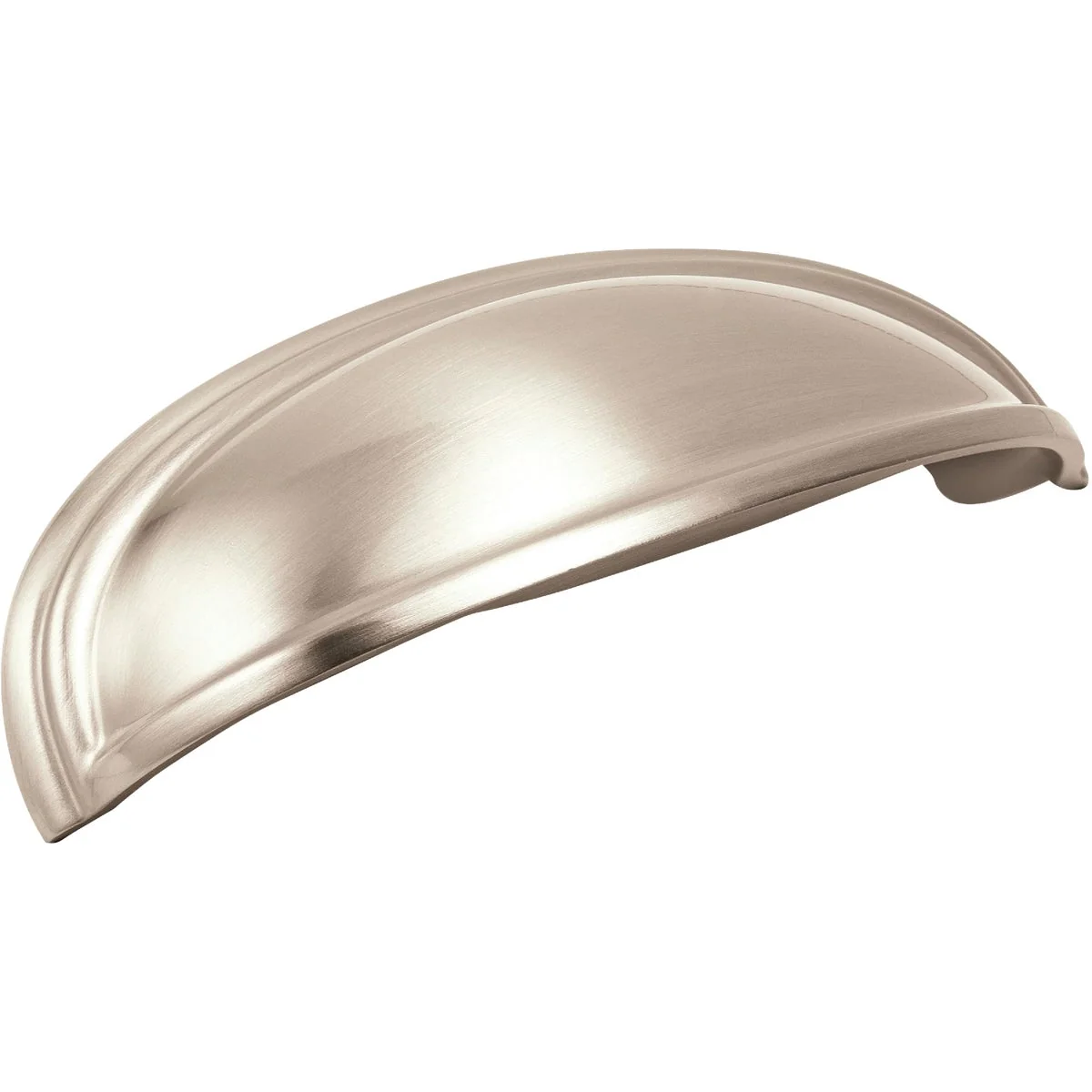Smart Amerock Ashby 4 In. 3 In. Satin Nickel Center-to-Center Cup Pull Fine