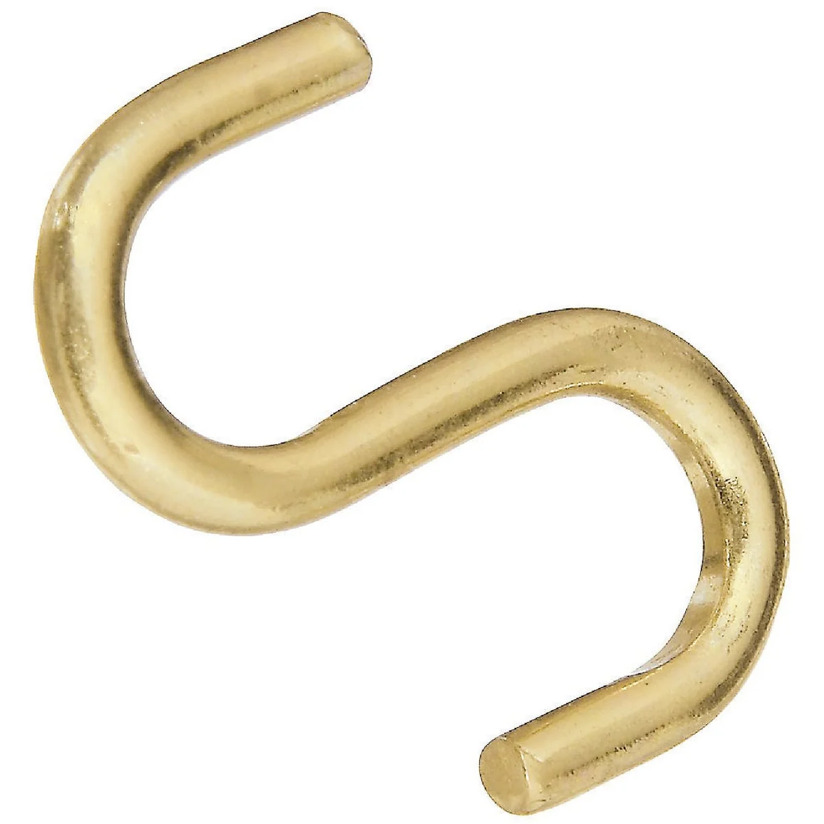 Flexible National 1 In. Brass Heavy Open S Hook 3 Ct. Smooth