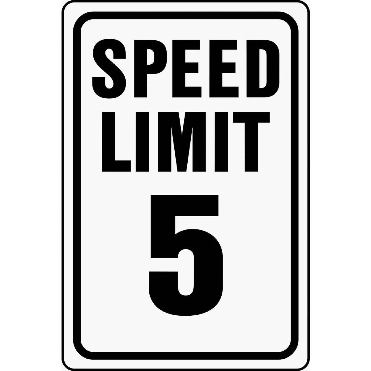 Durable Hy-Ko Heavy-Duty Aluminum Sign Speed Limit 5 Convenient