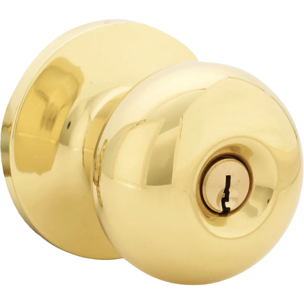 Verified Steel Pro Pollished Brass Entry Door Knob Relaxed