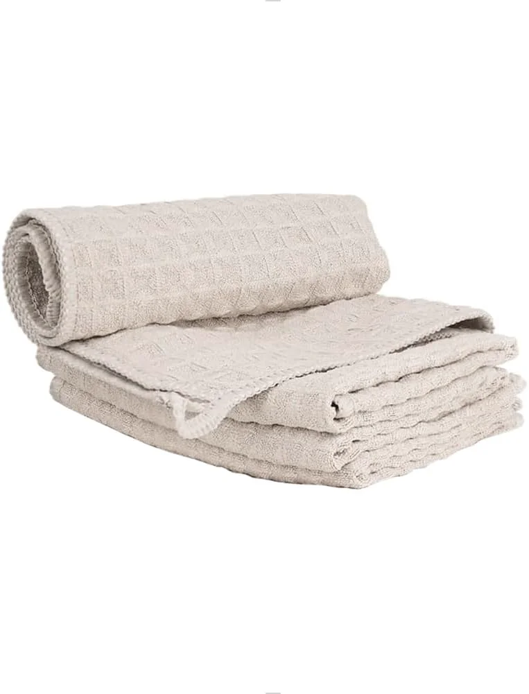 Safe watchget 4 Pack Microfiber Espresso Barista Cleaning Towels Khaki Secure