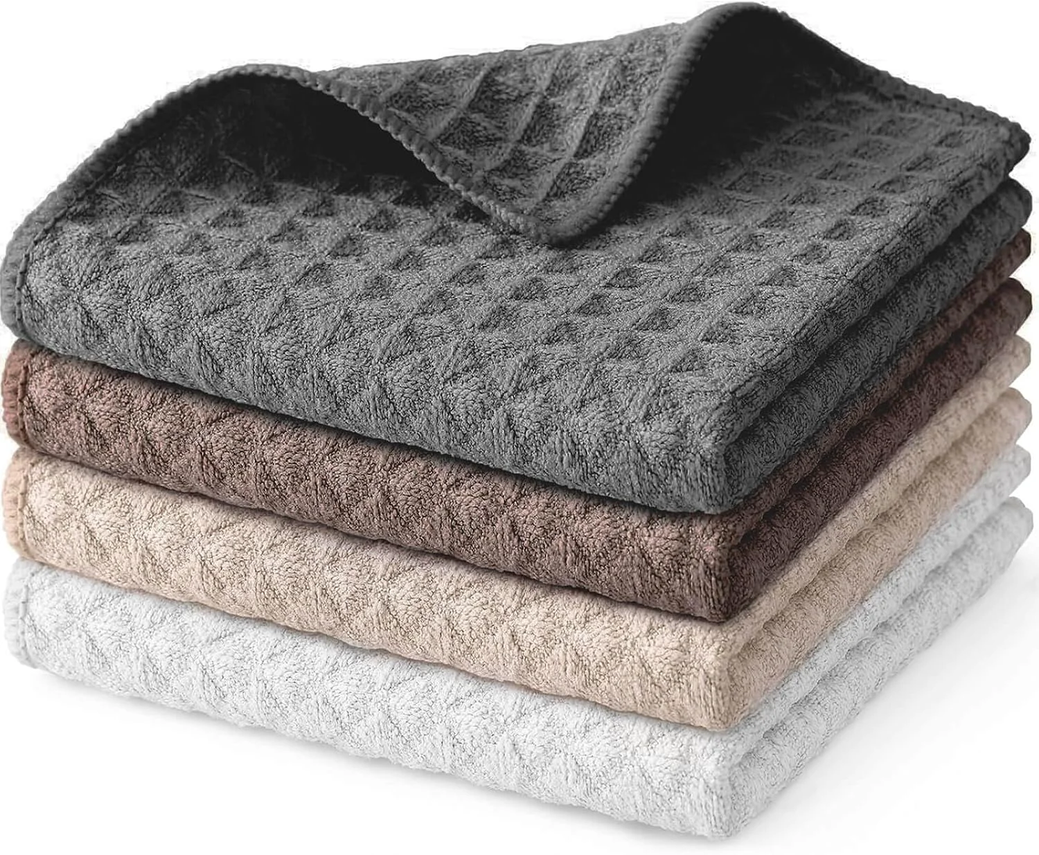 Eco-Friendly Barista Towel 4 Pack Waffle Microfiber Barista Cloths Essential Cleaning Towels for Espresso Machines Steam Wands and Countertops Coffee Bar Accessories 12 x12 Quality