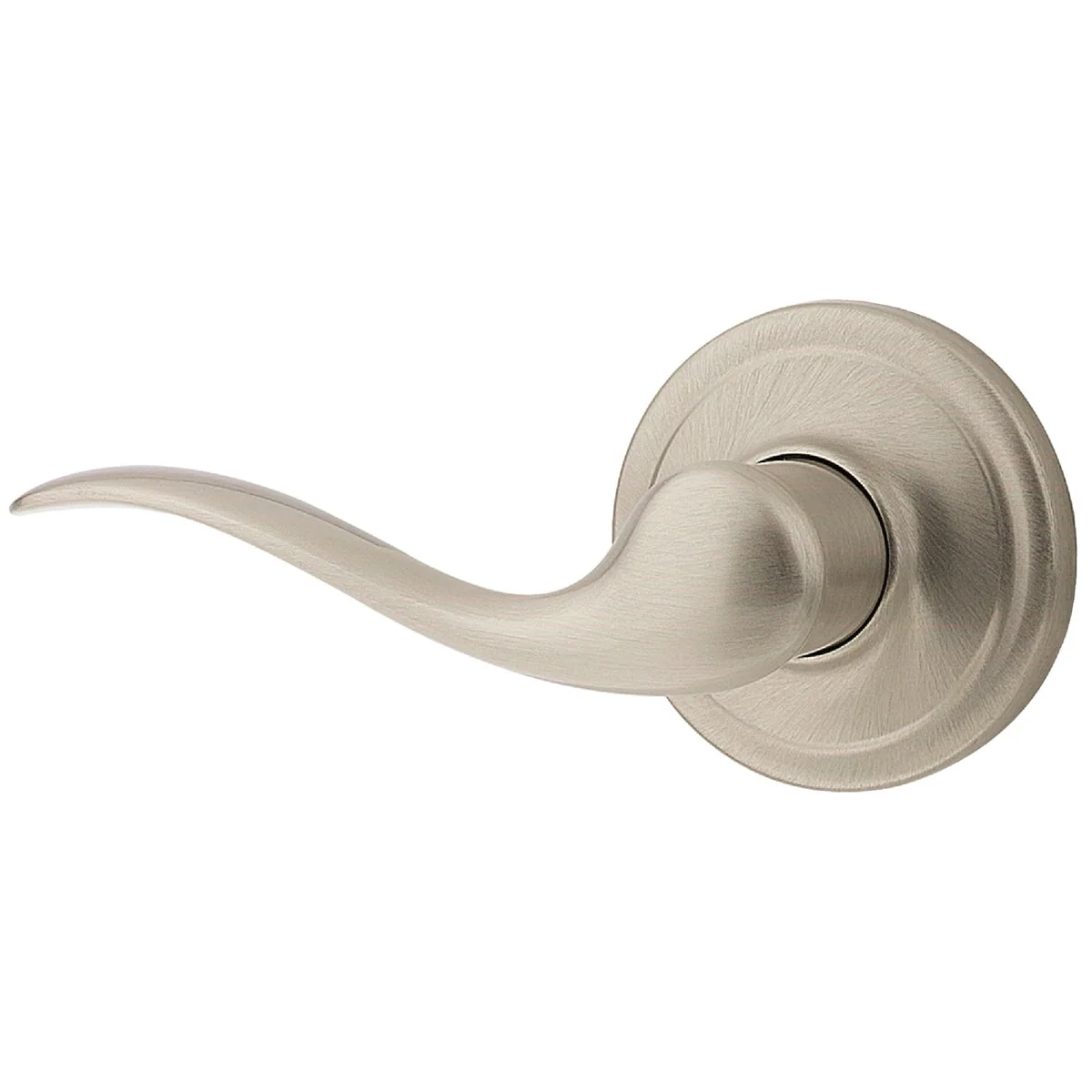 Fine Crafted Kwikset Signature Series Satin Nickel Left-Hand Tustin Dummy Door Lever Consistent