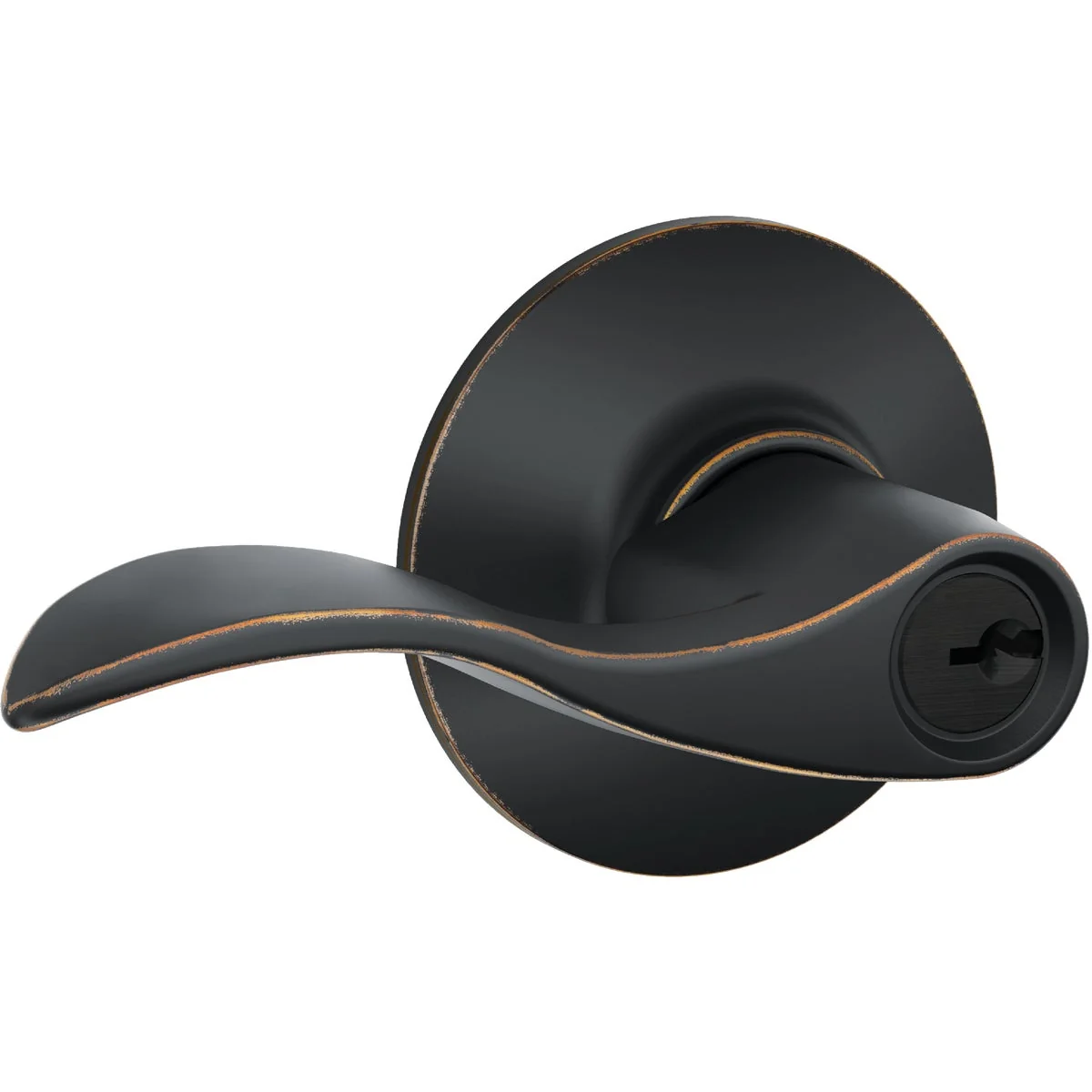 Fine Schlage Aged Bronze Accent Entry Door Lever Optimized