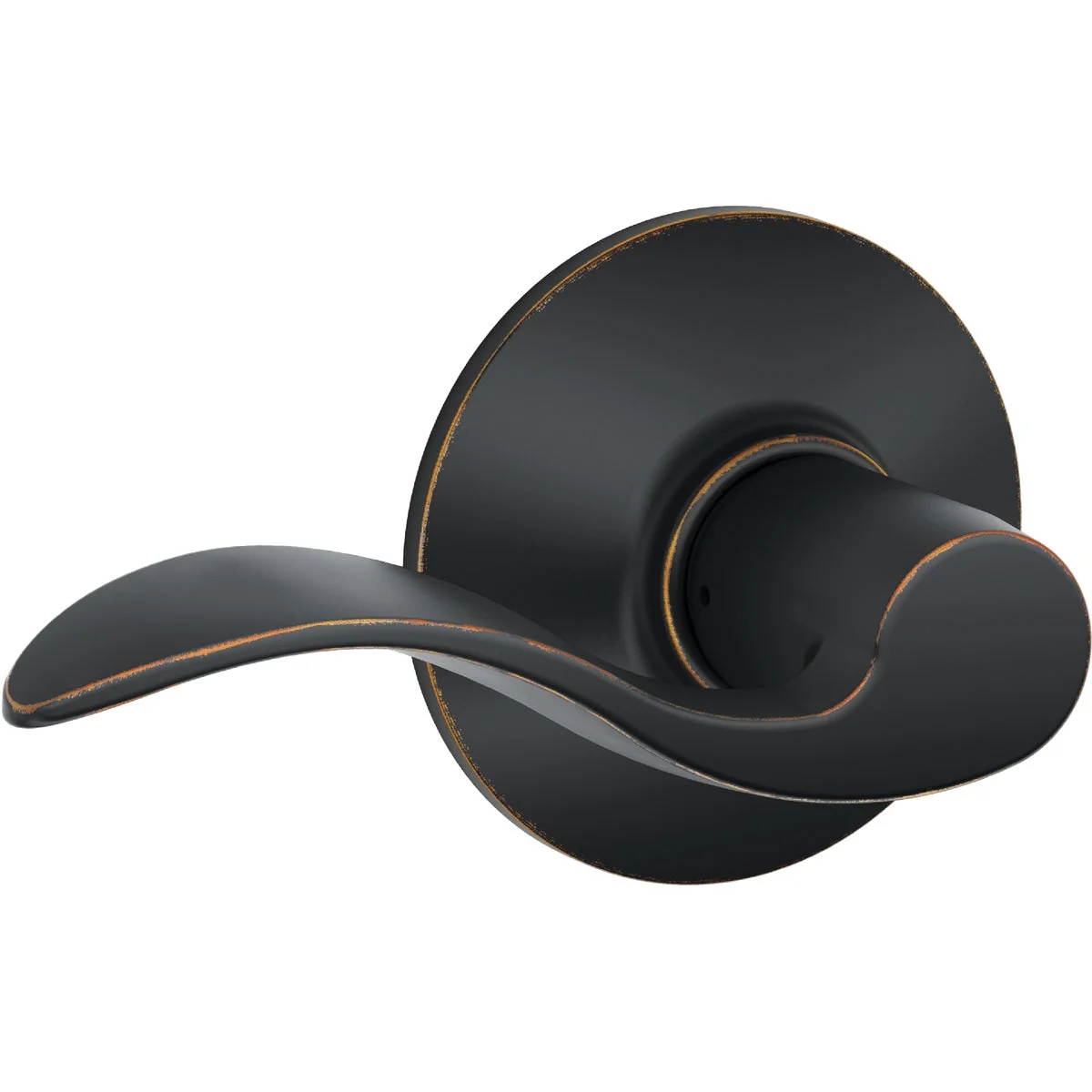 Contemporary Schlage Aged Bronze Accent Passage Door Lever Official
