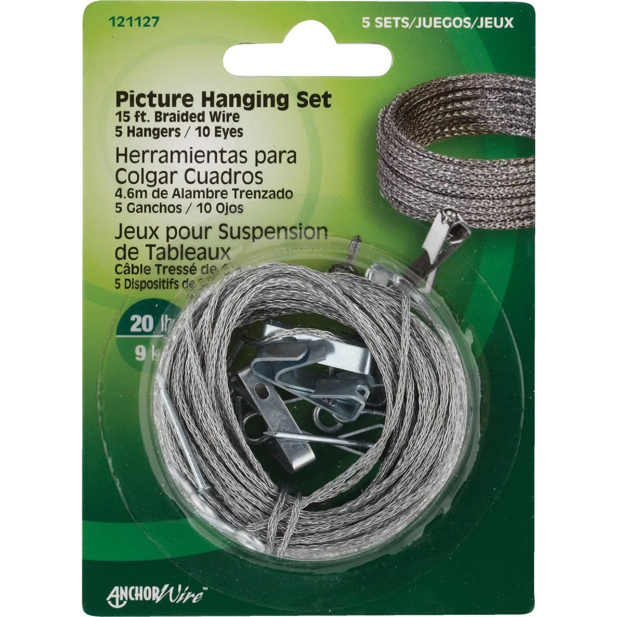 Sustainable Hillman Anchor Wire 20 Lb. Capacity Picture Hanging Kit Trendy