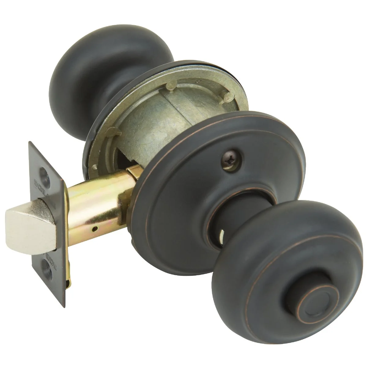 Effective Schlage Georgian Aged Bronze Bed Bath Door Knob Safe