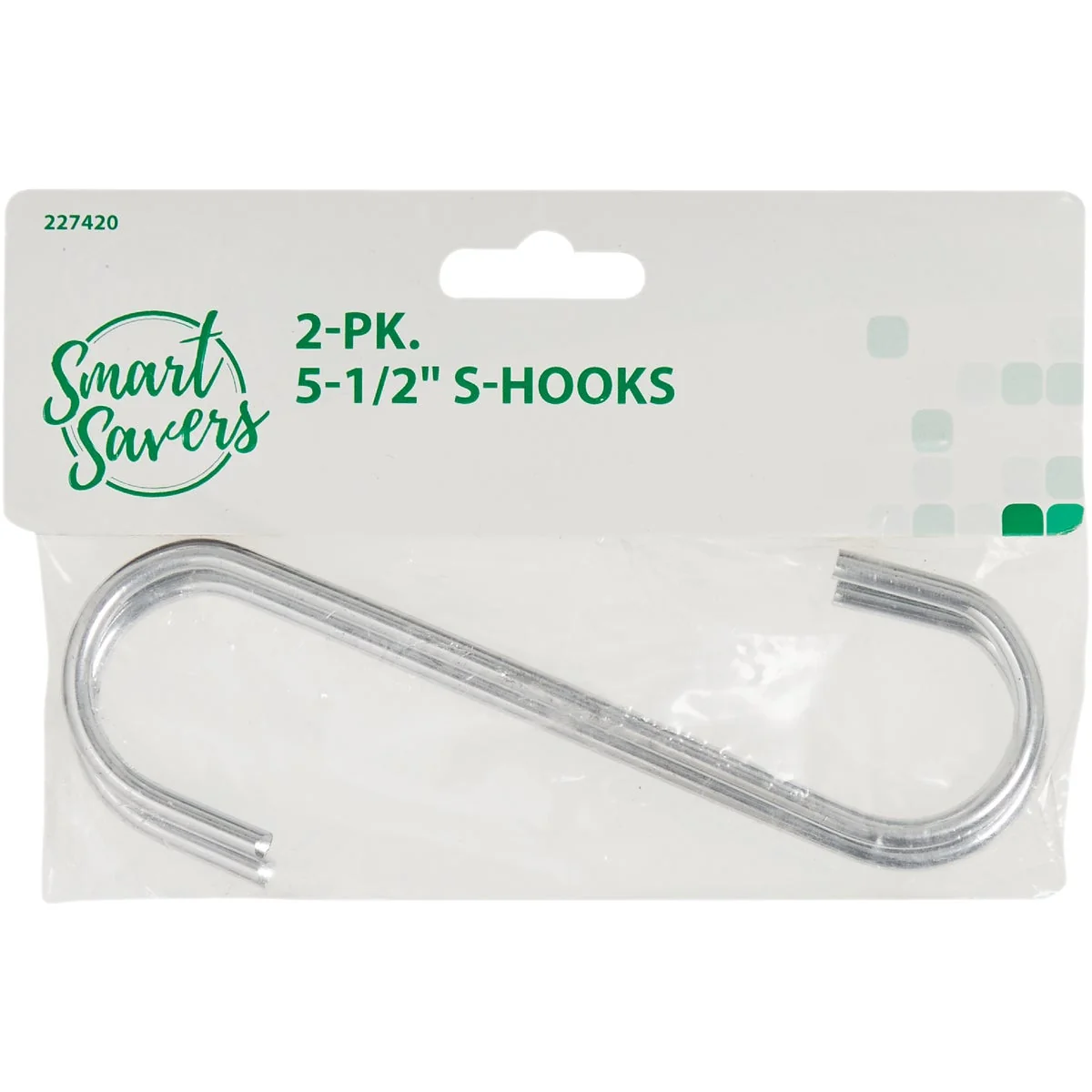 Selected Smart Savers 5-1 2 In. Zinc Open S Hook 2-Pack Crafted