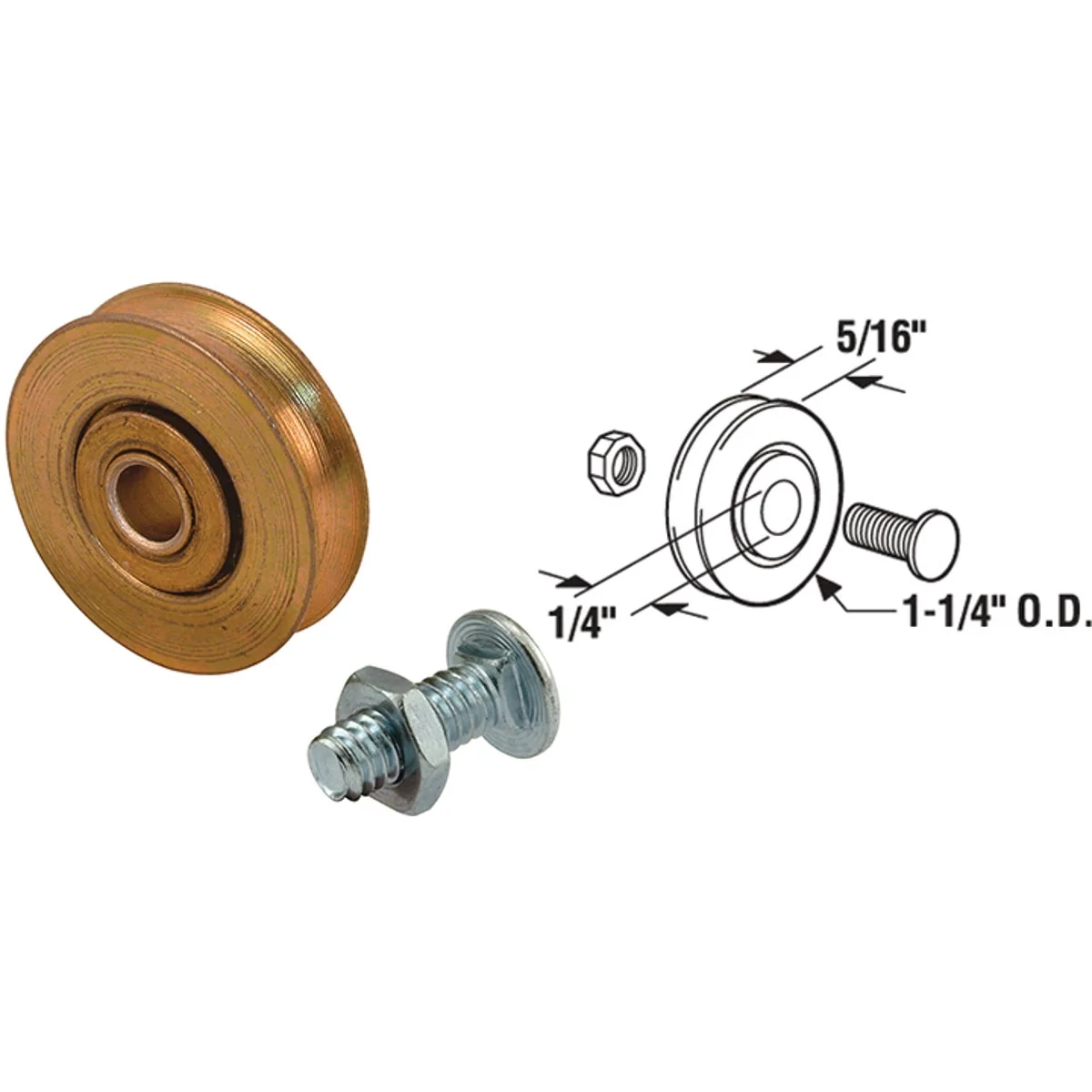 Solid Prime-Line 1-1 4 In. Steel Patio Door Roller 2-Count Smooth