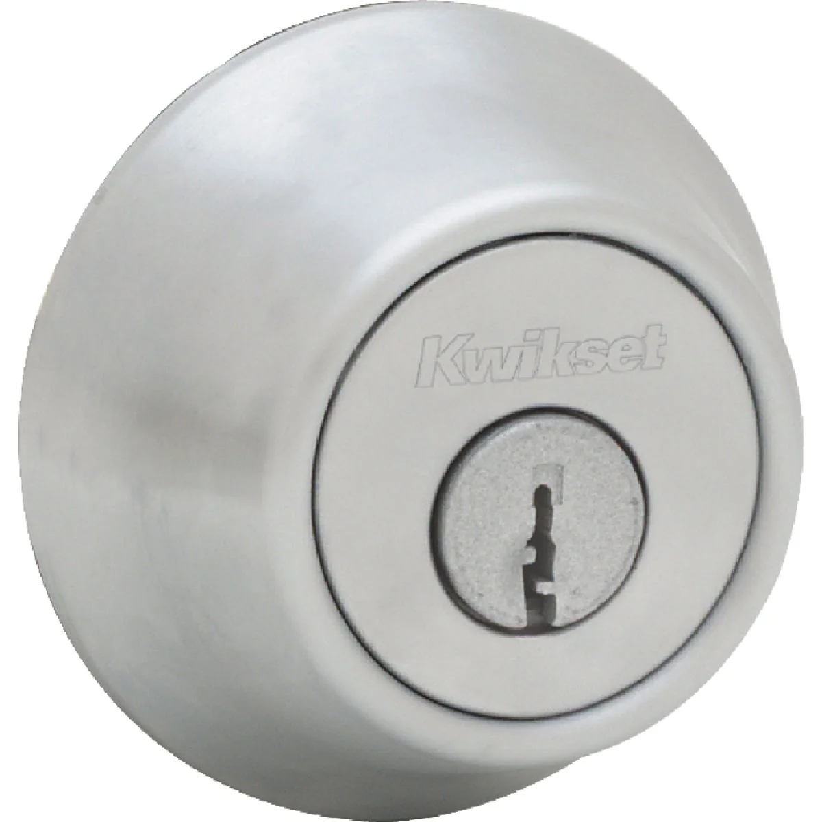 Modern Kwikset Satin Chrome Adjustable Latch Single Cylinder Deadbolt Breathable