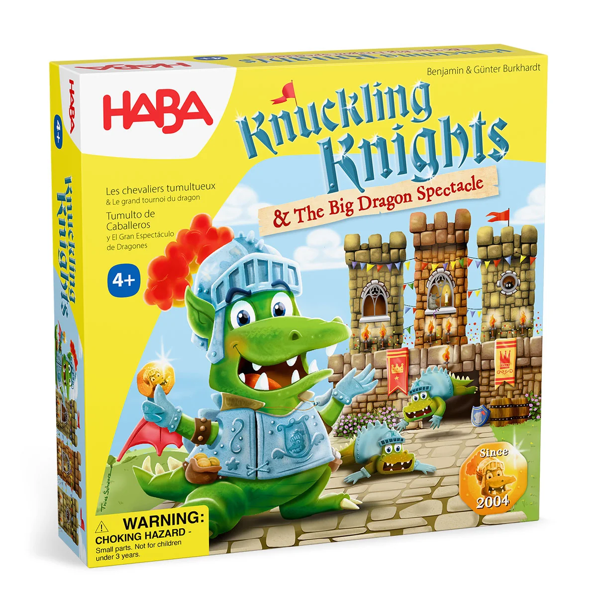 Authentic HABA Knuckling Knights 3D Board Game - Dragon Spectacle 4 Years Efficient