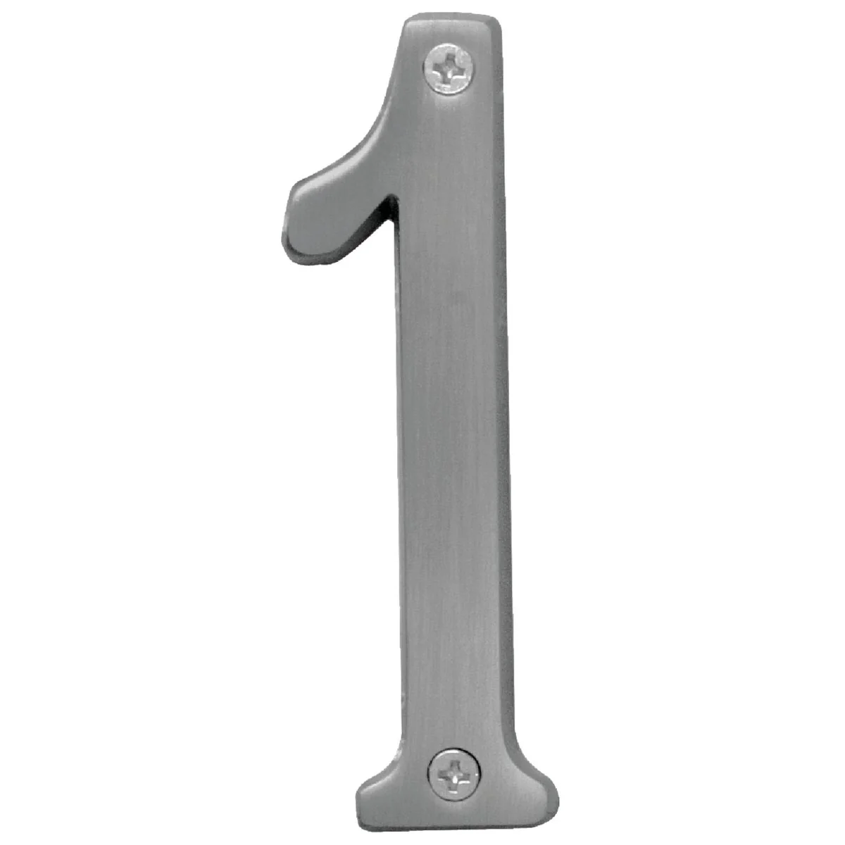 Practical Hy-Ko Prestige Series 4 In. Satin Nickel House Number One Proven