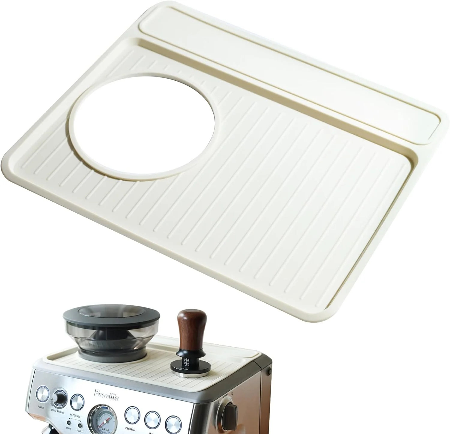 Innovative Notsek Tamping Mat for Breville 870 880 Silicone Top Mat for Breville Espresso Machine Accessories Prevent Scratching Beige Relaxed