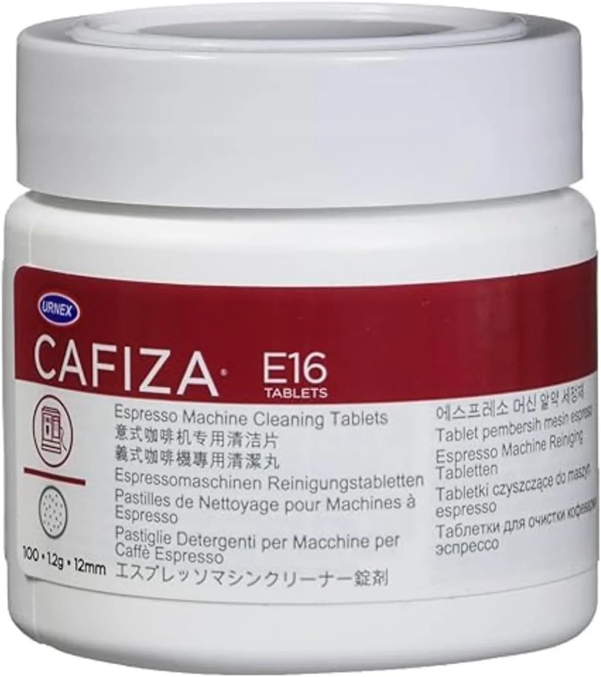 Breathable Urnex Cafiza Espresso Machine Cleaning Tablets - 100 Count - Professional Espresso Machine Cleaner Barista Use Solid