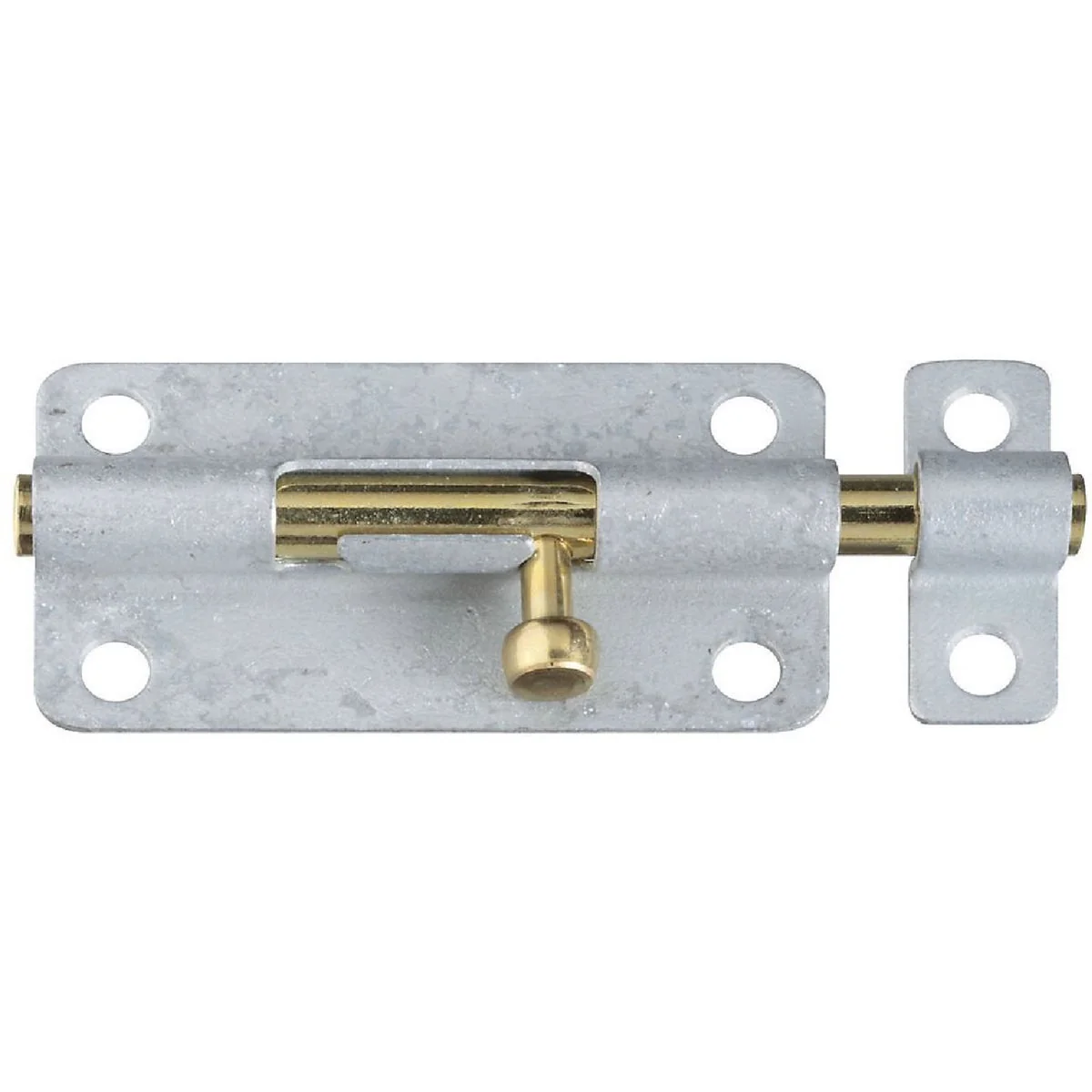 Flexible National 4 In. Galvanized Steel Door Barrel Bolt Detailed