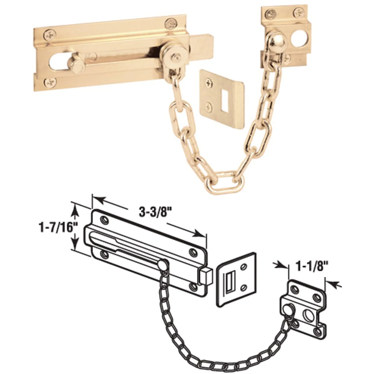 Efficient Defender Security Guard Door Chain Bolt Refined