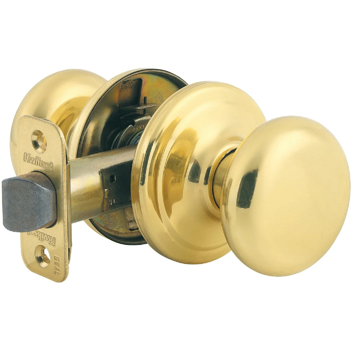 Efficient Kwikset Signature Series Polished Brass Hall Closet Door Knob Convenient